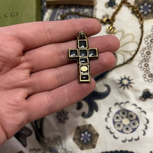 Gucci Black Cross Necklace - Picture 3 of 4